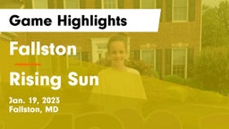 Fallston  vs Rising Sun  Game Highlights - Jan. 19, 2023
