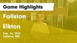 Fallston  vs Elkton  Game Highlights - Feb. 16, 2023