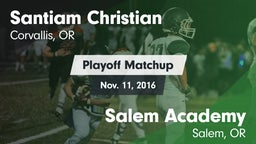 Matchup: Santiam Christian vs. Salem Academy  2016