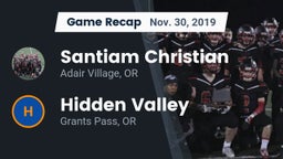 Recap: Santiam Christian  vs. Hidden Valley  2019