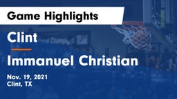 Clint  vs Immanuel Christian  Game Highlights - Nov. 19, 2021