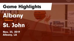 Albany  vs St. John  Game Highlights - Nov. 23, 2019