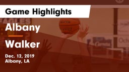 Albany  vs Walker Game Highlights - Dec. 12, 2019