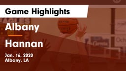 Albany  vs Hannan Game Highlights - Jan. 16, 2020