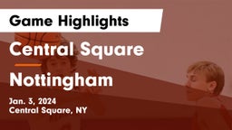 Central Square  vs Nottingham  Game Highlights - Jan. 3, 2024