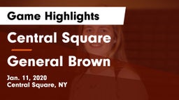 Central Square  vs General Brown Game Highlights - Jan. 11, 2020