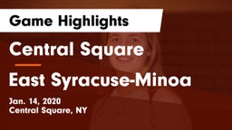 Central Square  vs East Syracuse-Minoa  Game Highlights - Jan. 14, 2020