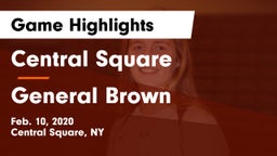 Central Square  vs General Brown Game Highlights - Feb. 10, 2020