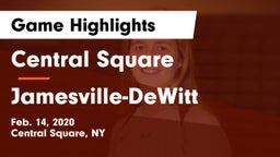 Central Square  vs Jamesville-DeWitt  Game Highlights - Feb. 14, 2020
