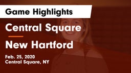 Central Square  vs New Hartford  Game Highlights - Feb. 25, 2020