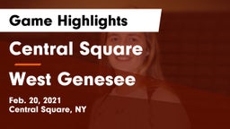 Central Square  vs West Genesee  Game Highlights - Feb. 20, 2021