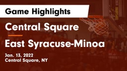 Central Square  vs East Syracuse-Minoa  Game Highlights - Jan. 13, 2022