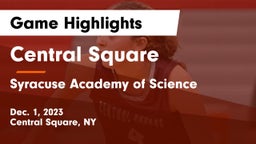 Central Square  vs Syracuse Academy of Science Game Highlights - Dec. 1, 2023