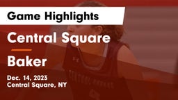 Central Square  vs Baker  Game Highlights - Dec. 14, 2023