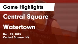 Central Square  vs Watertown  Game Highlights - Dec. 23, 2023