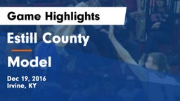 Estill County  vs Model  Game Highlights - Dec 19, 2016