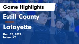 Estill County  vs Lafayette  Game Highlights - Dec. 28, 2023