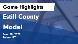 Estill County  vs Model  Game Highlights - Jan. 28, 2020