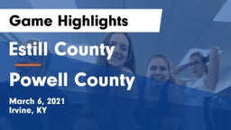 Estill County  vs Powell County  Game Highlights - March 6, 2021