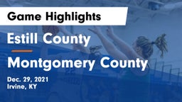 Estill County  vs Montgomery County  Game Highlights - Dec. 29, 2021