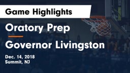 Oratory Prep  vs Governor Livingston  Game Highlights - Dec. 14, 2018