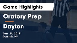 Oratory Prep  vs Dayton  Game Highlights - Jan. 24, 2019