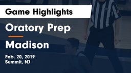Oratory Prep  vs Madison  Game Highlights - Feb. 20, 2019