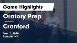 Oratory Prep  vs Cranford  Game Highlights - Jan. 7, 2020