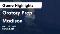 Oratory Prep  vs Madison  Game Highlights - Feb. 27, 2020