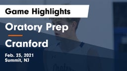 Oratory Prep  vs Cranford  Game Highlights - Feb. 23, 2021