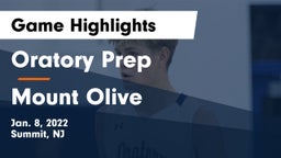 Oratory Prep  vs Mount Olive  Game Highlights - Jan. 8, 2022