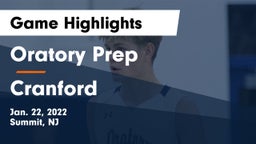 Oratory Prep  vs Cranford  Game Highlights - Jan. 22, 2022