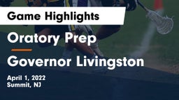 Oratory Prep  vs Governor Livingston  Game Highlights - April 1, 2022