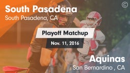 Matchup: South Pasadena High vs. Aquinas   2016