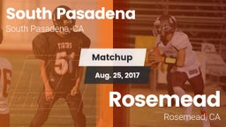 Matchup: South Pasadena High vs. Rosemead  2017