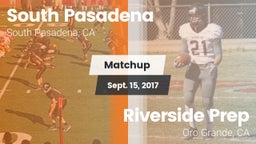 Matchup: South Pasadena High vs. Riverside Prep  2017