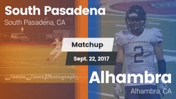 Matchup: South Pasadena High vs. Alhambra  2017