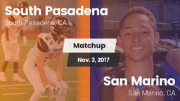 Matchup: South Pasadena High vs. San Marino  2017