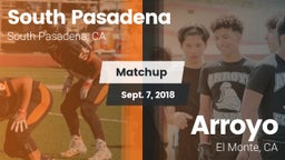 Matchup: South Pasadena High vs. Arroyo  2018