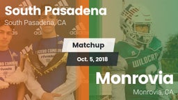 Matchup: South Pasadena High vs. Monrovia  2018