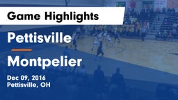 Pettisville  vs Montpelier  Game Highlights - Dec 09, 2016
