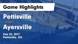 Pettisville  vs Ayersville  Game Highlights - Feb 25, 2017