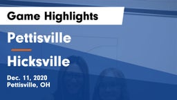 Pettisville  vs Hicksville  Game Highlights - Dec. 11, 2020