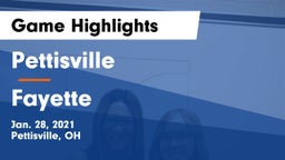 Pettisville  vs Fayette  Game Highlights - Jan. 28, 2021
