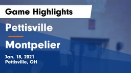 Pettisville  vs Montpelier  Game Highlights - Jan. 18, 2021