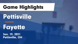 Pettisville  vs Fayette  Game Highlights - Jan. 19, 2021