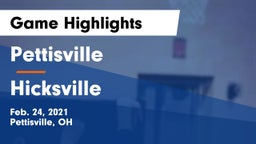 Pettisville  vs Hicksville  Game Highlights - Feb. 24, 2021