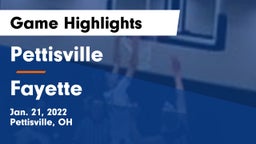 Pettisville  vs Fayette  Game Highlights - Jan. 21, 2022
