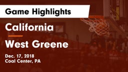California  vs West Greene  Game Highlights - Dec. 17, 2018