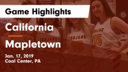 California  vs Mapletown Game Highlights - Jan. 17, 2019